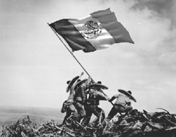 Reconquistas plant Mexican flag