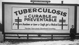 Historical tuberculosis billboard