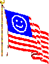 happy face American flag