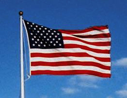 US flag flying