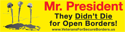 VeteransForSecureBorders Bumper Sticker
